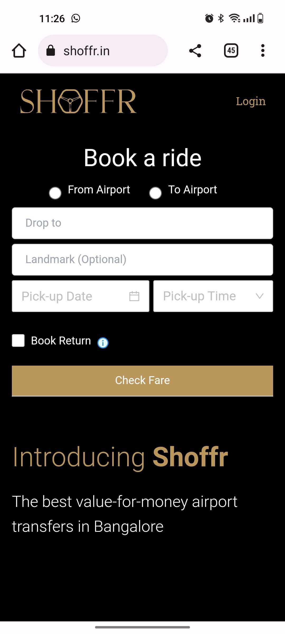 Shoffr website redesign
