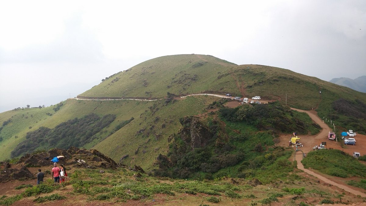 The bare ridges of the Baba Budangiri range, Chikmagalur