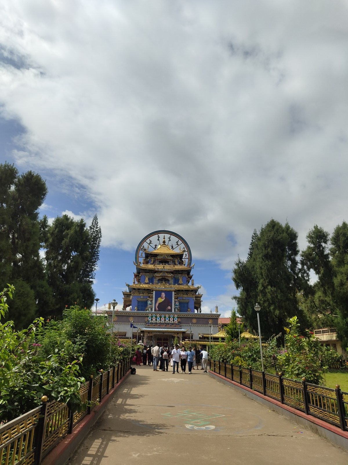 The Golden Temple prayer hall at Namdroling Monastery, Bylakuppe
