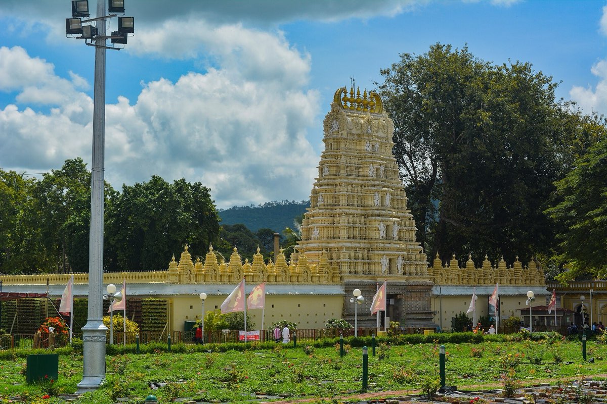 Gopuram of the Chamundeshwari Temple on Chamundi Hill