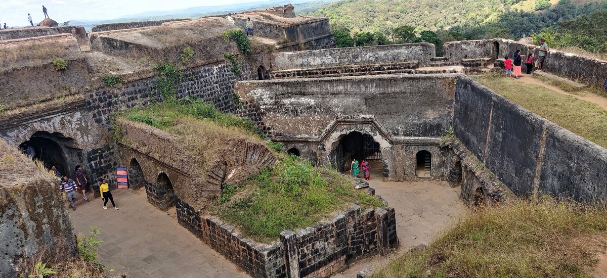 Inside the star-shaped ramparts of Manjarabad Fort, Sakleshpur
