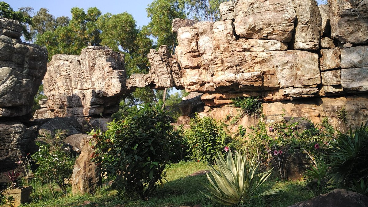 The Silathoranam natural rock arch on the Tirumala hills