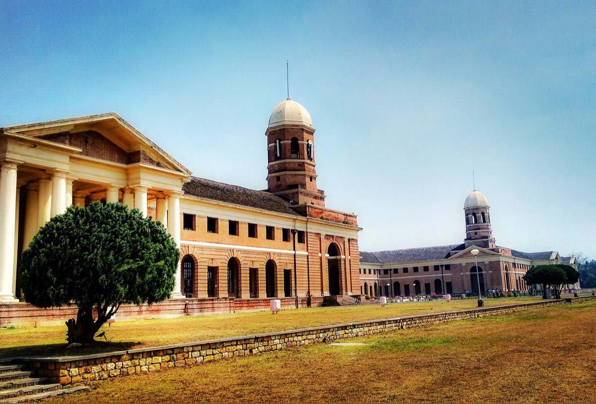 The colonnaded main building of the Forest Research Institute, Dehradun