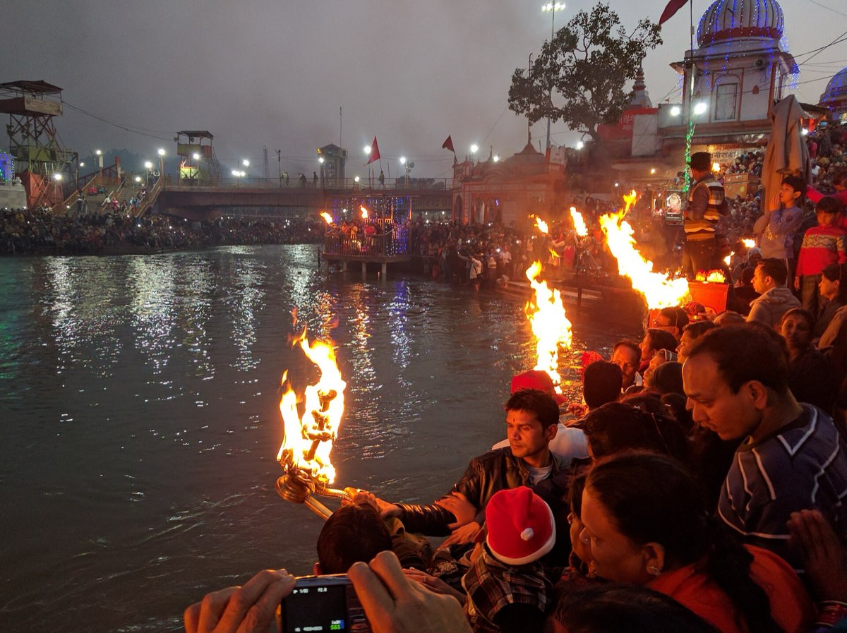 Evening Ganga aarti at Har Ki Pauri, Haridwar
