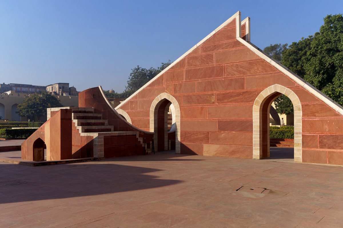 Stone astronomical instruments at Jantar Mantar, Jaipur