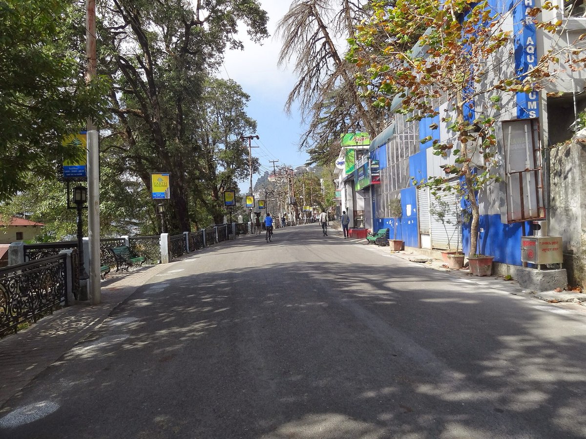 Mall Road promenade at Mussoorie