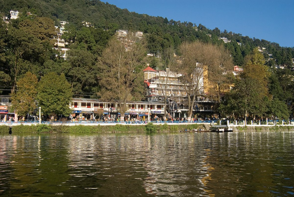 Mall Road along the shore of Naini Lake, Nainital