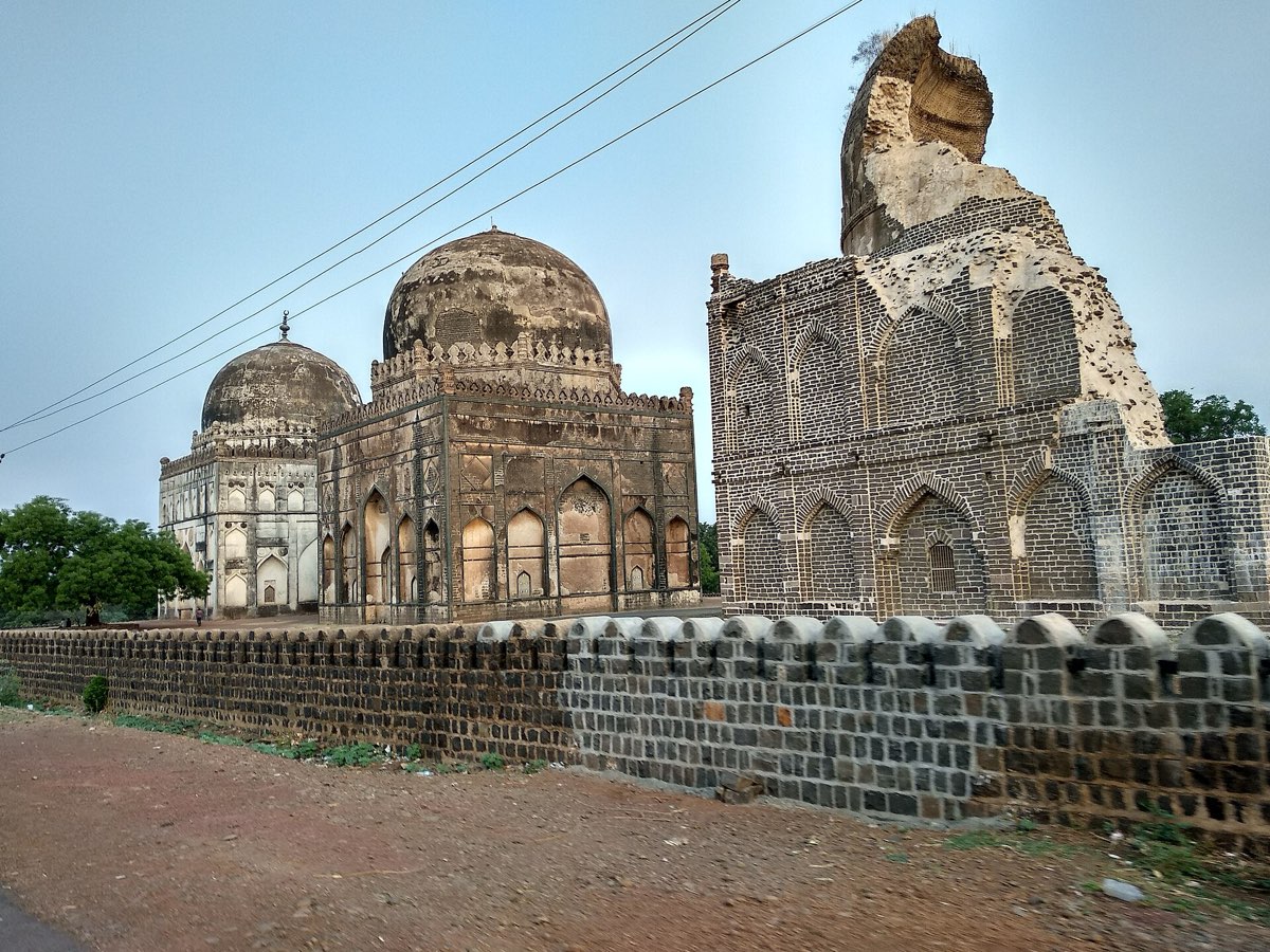 The domed Bahmani tombs at Ashtur near Bidar