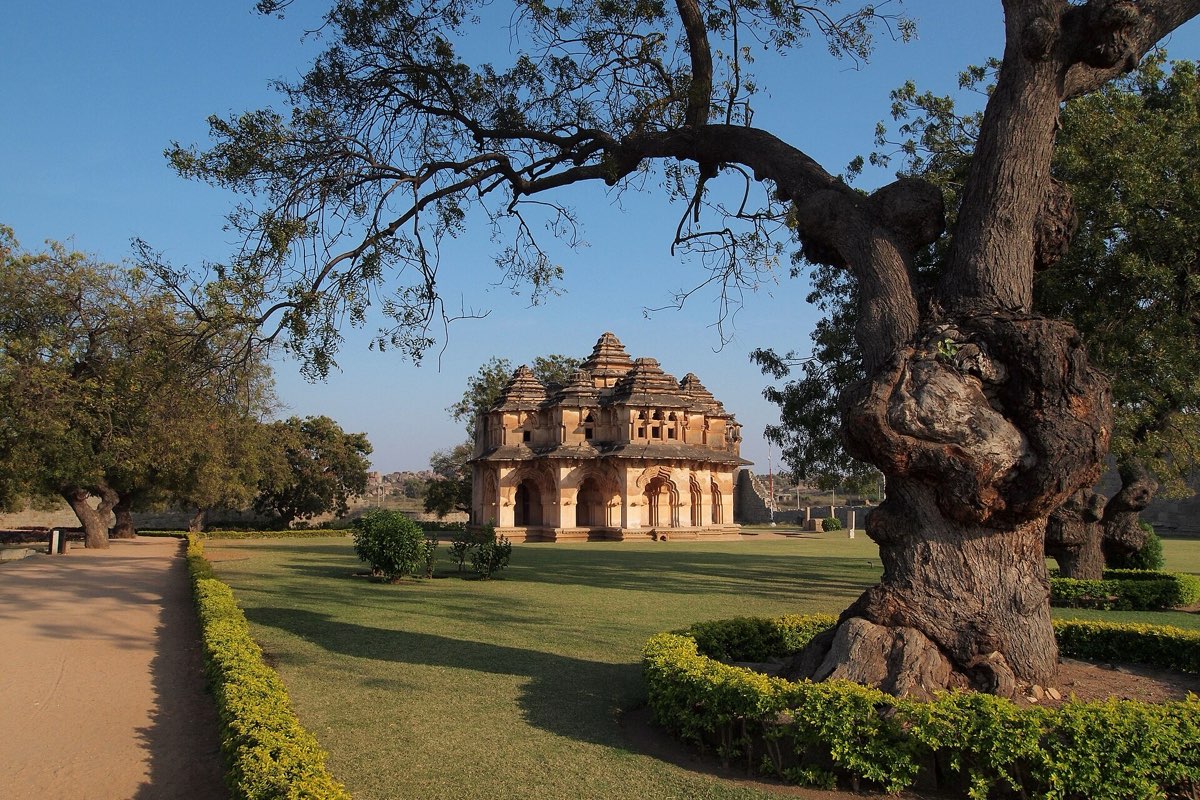 The Lotus Mahal in the royal enclosure, Hampi